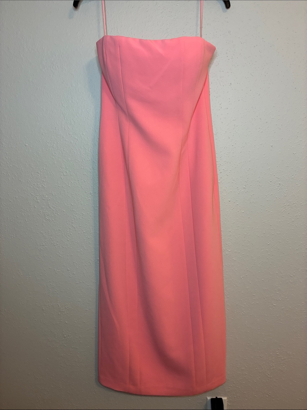 A.L.C. Coral-Pink Strapless Midi Dress